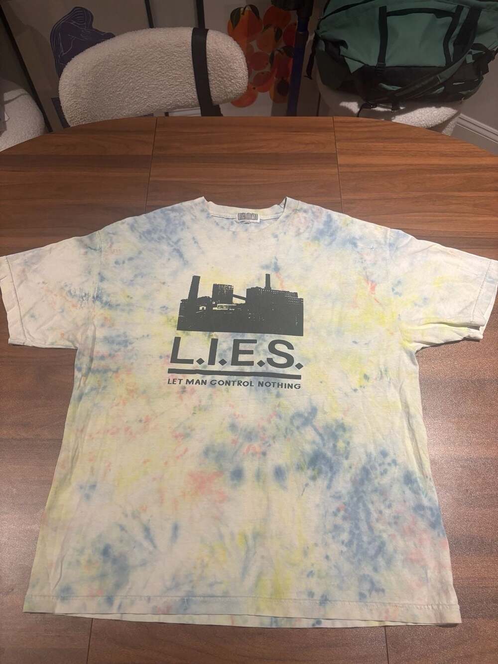 C.E. L.I.E.S. Let Man Control Nothing Tie-Dye T-Shirt, XL